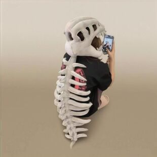 跨境Dinosaur Skeleton Costume侏罗纪之旅恐龙骨架服装 鹿晗同款