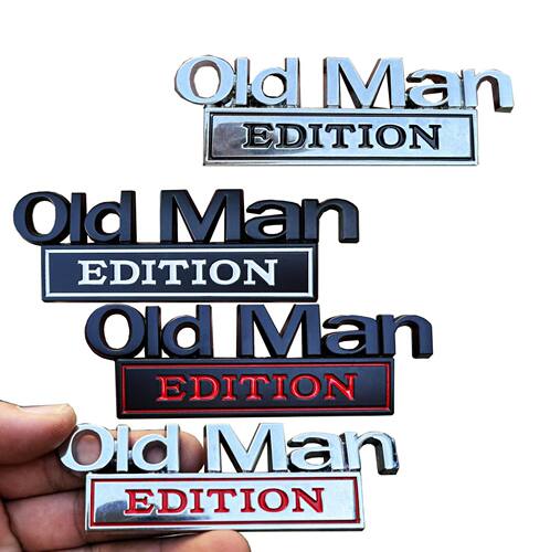 汽车金属叶子板车标 Old Man EDITION改装车身贴徽章标牌金属车贴