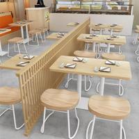 小吃早餐米線快餐店桌椅麻辣燙螺螄粉面館桌子餐飲店商用實(shí)木凳子