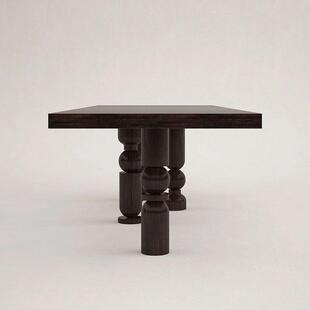 北欧实木餐桌小户型轻奢设计感会议桌长桌别墅客厅饭桌简约工作台