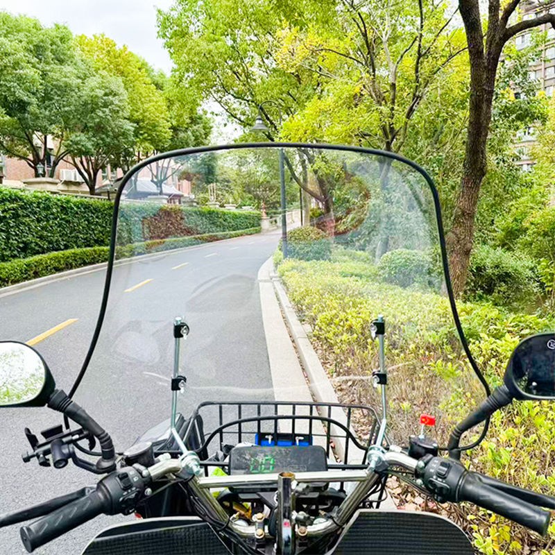 电动载重王挡风板铁牛路霸电瓶快递车前风挡罩三轮车高清挡风玻璃