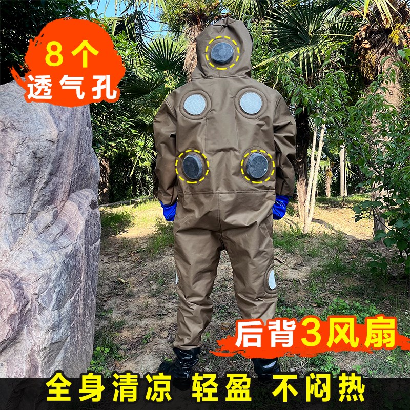 马蜂服双层牛津布耐磨马蜂防护抓红娘金环加厚捉地蜂胡蜂防护服
