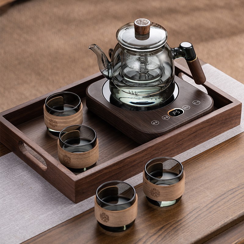 兴梵高硼硅玻璃2024新款煮茶器茶具煮茶壶小型电陶炉煮茶炉养生壶