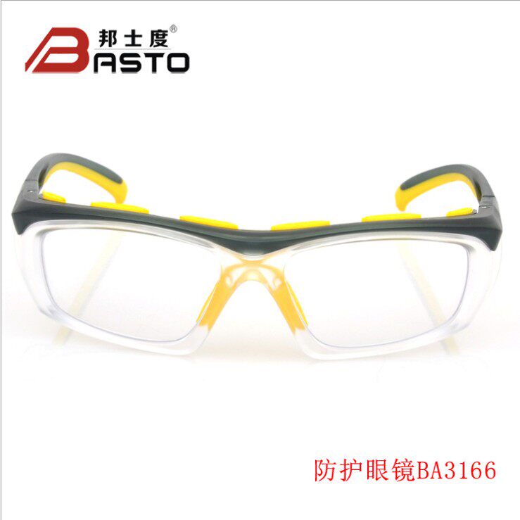 邦士度BA3166劳保护目镜可配近视眼镜老花眼镜抗冲击防雾安全眼镜