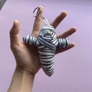 搞笑语音毛绒书包包挂件海贼王绷带索隆问路被揍路飞会说话的玩偶