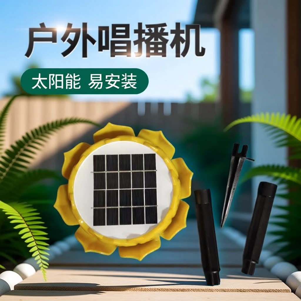 太阳能播放器户外高清音质可插