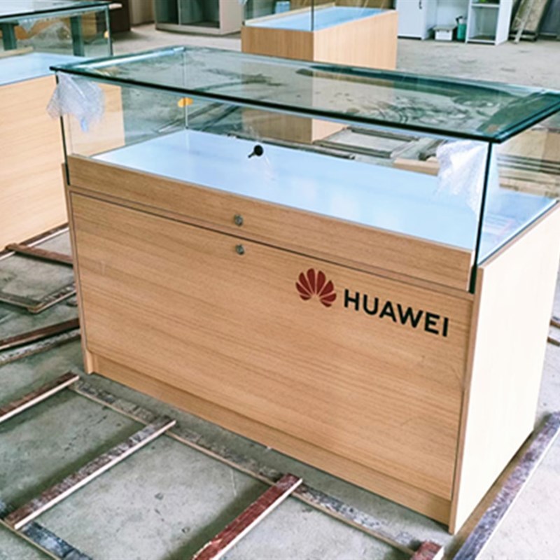 靠墙手机柜台玻璃展示柜定制新款商用博物馆陈列柜展示架货架