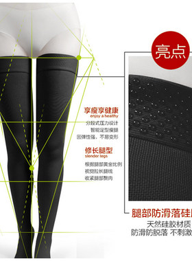 加长加大码高筒压力美腿塑腿袜二级弹力袜腿套产后孕妇睡眠200斤