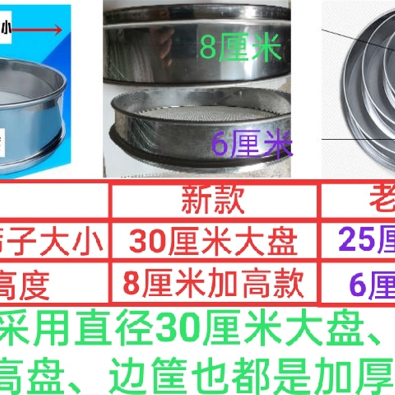 养蚕石灰筛子电动筛粉机工具烘焙新品手动不充电塑料制品不锈钢筛