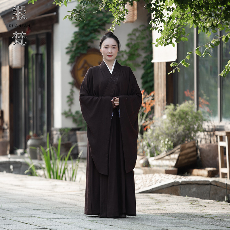 缎梵冰丝海清居士服女夏款不起皱僧服男海清和尚衣服禅修服袈裟