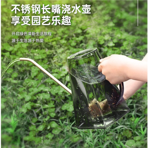 浇花水壶不锈钢长尖嘴洒水壶大号家用多肉花卉绿植浇水壶浇花