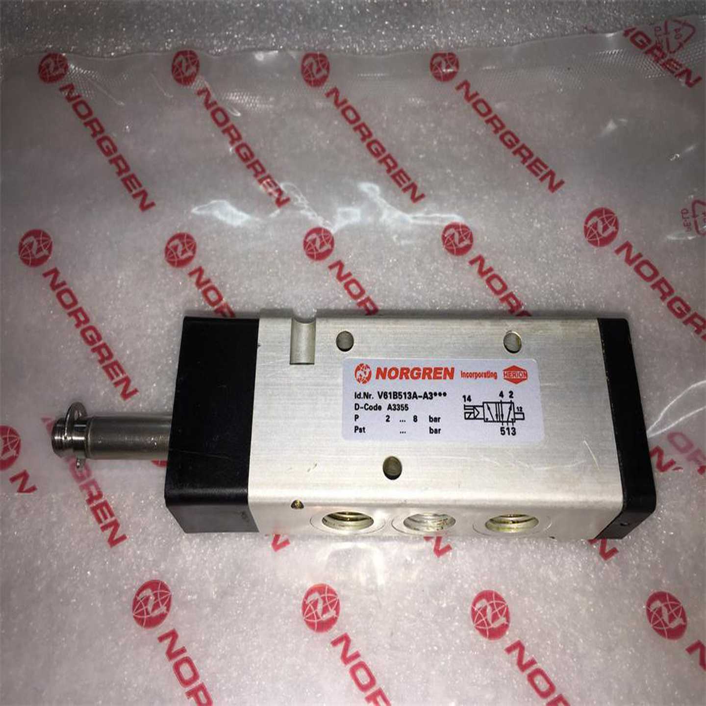 配件保用3个月现货NORGREN电磁阀V61B513A-A3实物看描议价