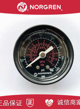 18-015-212压力表接口1/8螺纹160psi/11bar黑色轴向表/18-013-2