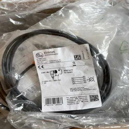 EVS026.易福门传感器线M12四芯，母头，直角弯头询价