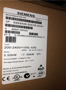 配件变频器6se6440-2ac232uc232ac2452UC245-05ca1 2u议价