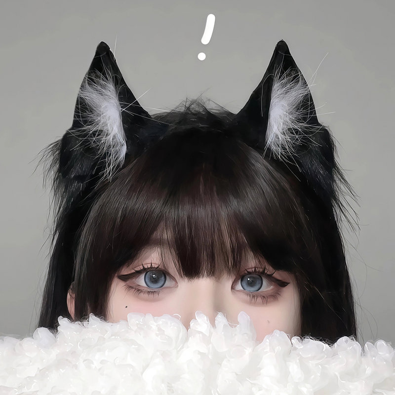 猫耳发箍女cos仿真立体兽耳KC可爱毛绒耳朵洗脸头箍lolita发