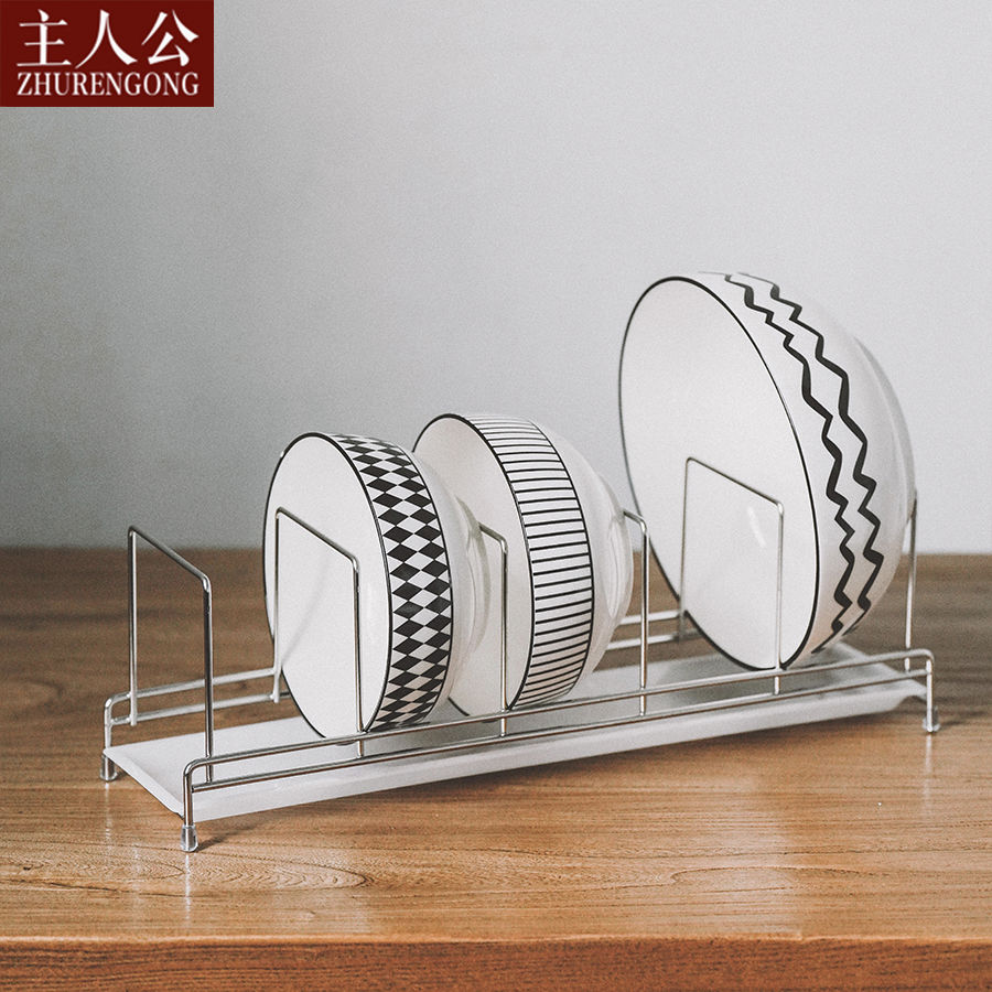 大碗沥水架304食品级不锈钢碗碟架抽屉橱柜内置碗碟收纳架多