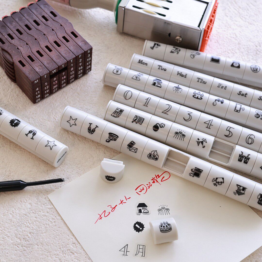 旗牌榫卯拼接手帐可DIY印章万年历印章十联nototo印章图片