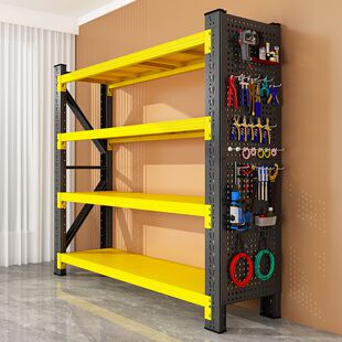 五金工具货架多层重型仓储超市快递货架工具柜挂钩收纳落地整理架