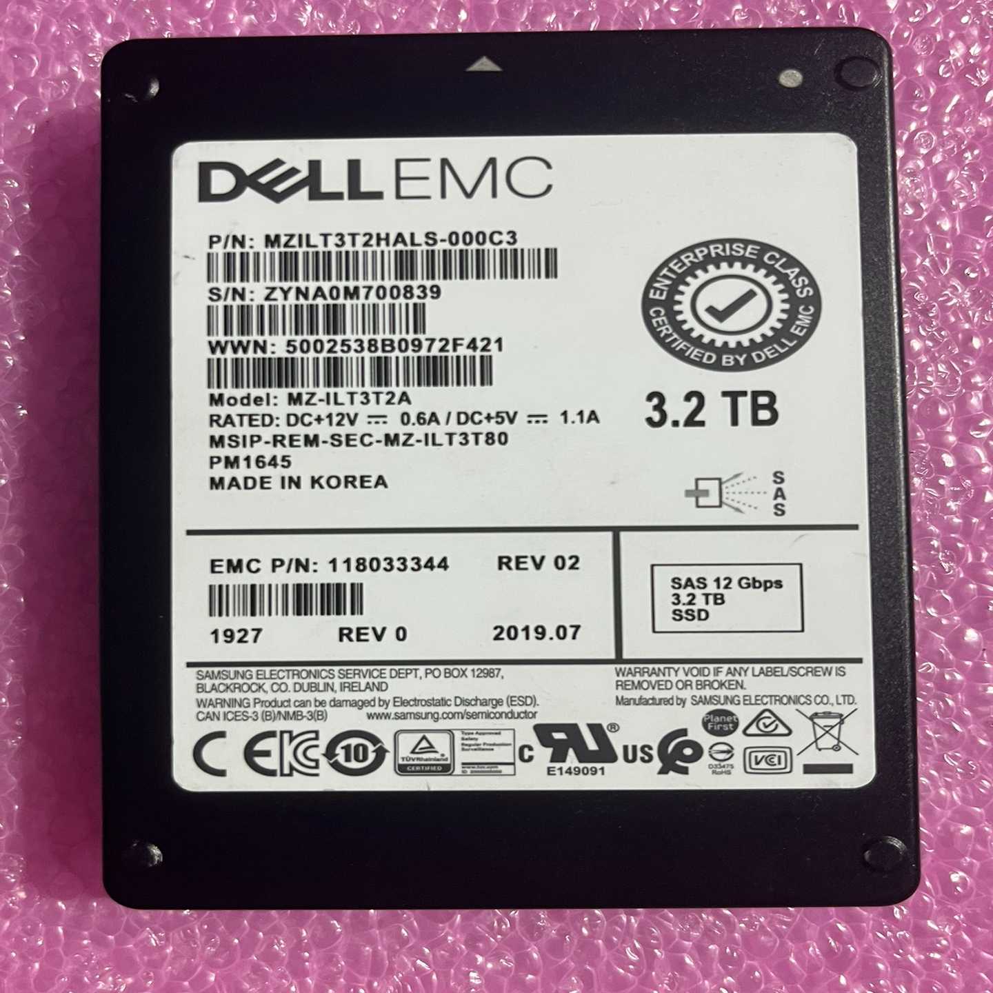 EMC UNITY 存储 3.2TB SAS SSD[浩蓉商户]