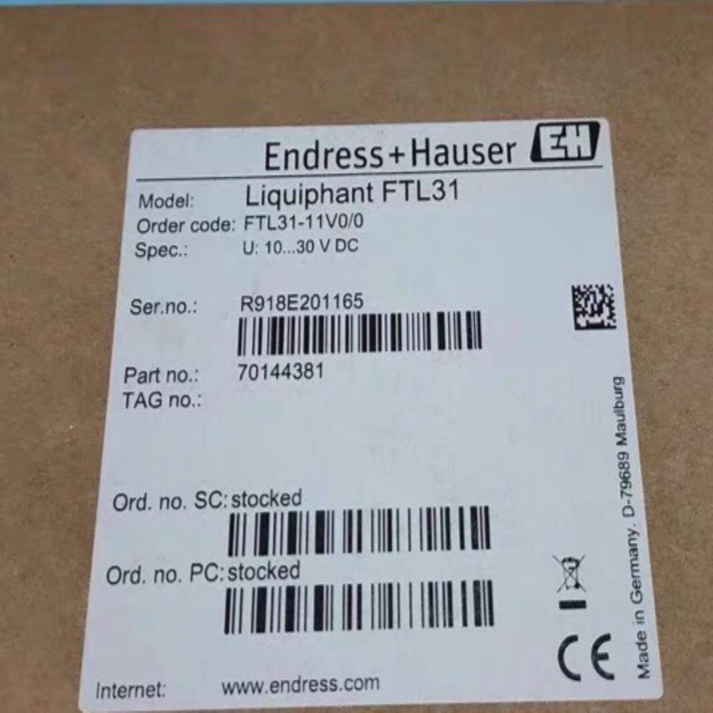 EH恩德斯豪斯FTL31-11V0/0音叉液位开关En询价