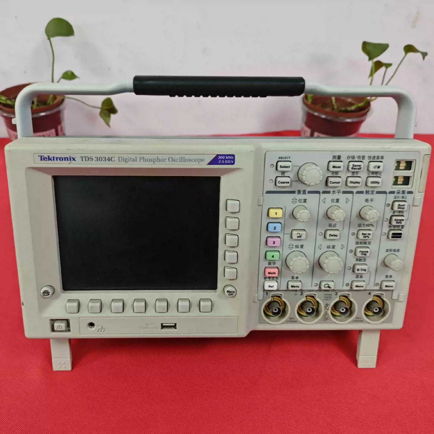 美国Tektronix泰克TDS3A034C数字荧光示波器300z四通道2.5GS