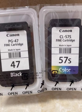 佳能原装PG-47黑色CL-57S彩色E400 E410 E460 470 E480打印机墨盒