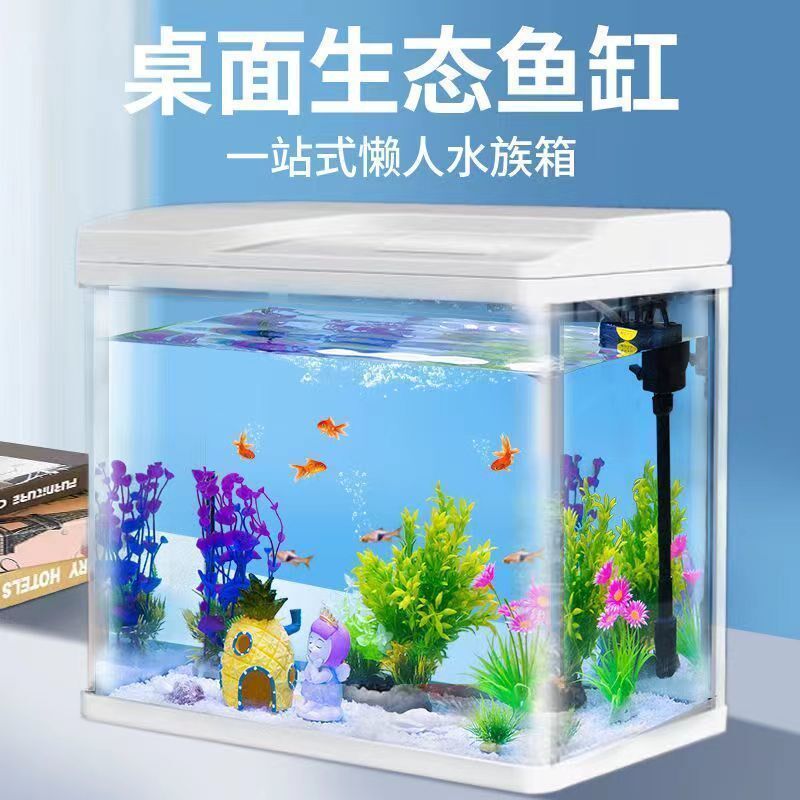 新疆西藏包邮鱼缸客厅家用懒人免换水桌面玻璃中小型造景水族箱生