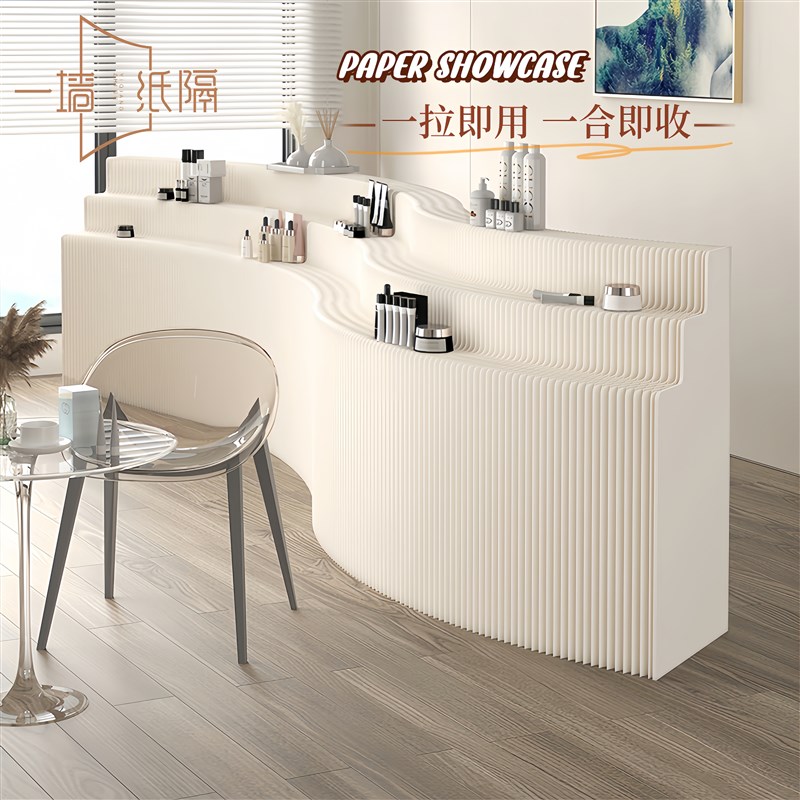 中岛展示台多功能商用橱窗展台折叠落地式多层货架展会产品陈列架