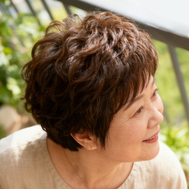 假发2025新款全头套女真人发丝中老年女士妈妈款无痕全真发假发套