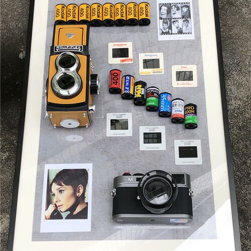 相机装饰画艺术裱装画立体画成品样板间书房挂画家居摄影主题设计