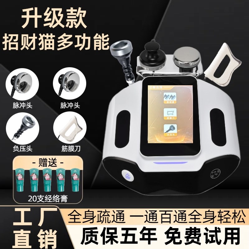 嘉丽蝶招财猫养生仪器微电经络疏通调理肩颈按摩仪美容院养生仪器