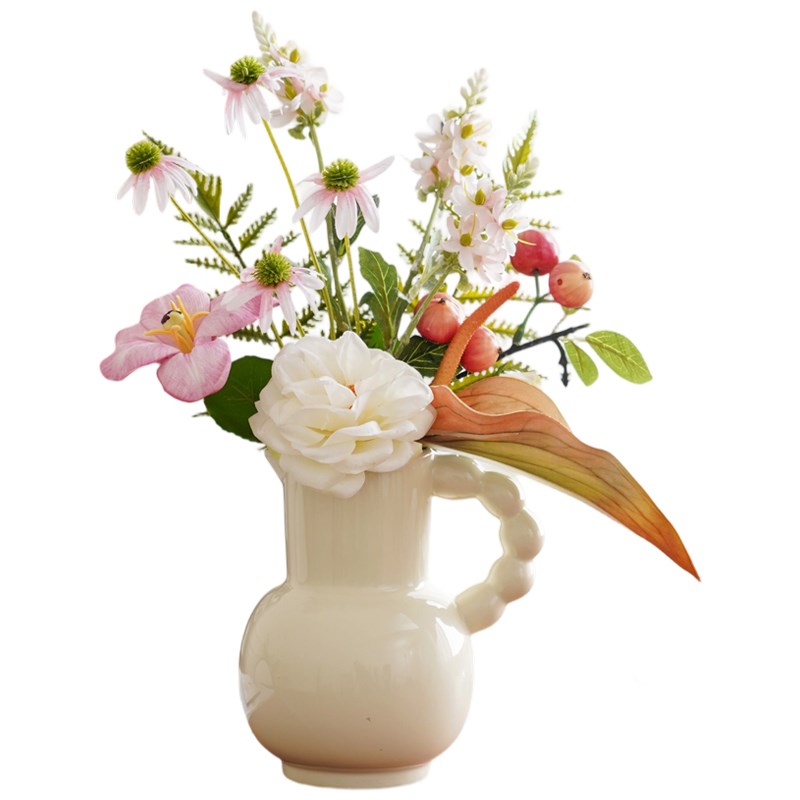 仿真花高级感逼真客厅餐桌装饰品摆设手捧花仿生花束假花花瓶摆件