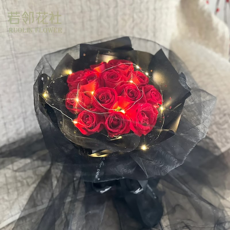 11朵红玫瑰花束鲜花同城速递送女友闺蜜生日礼物花束武汉杭州深圳