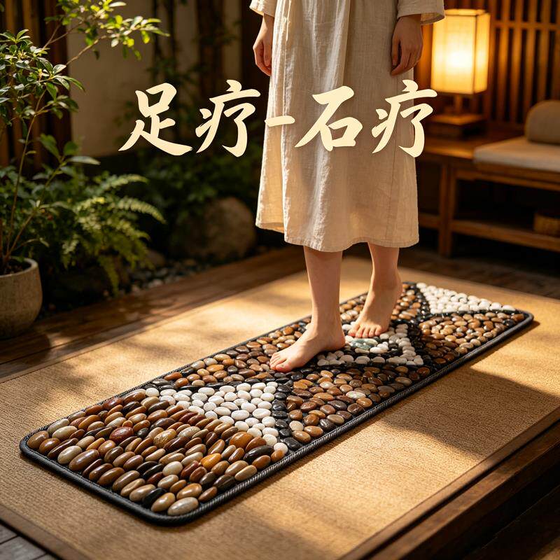 【中医推荐】天然鹅卵石足底按摩垫雨花石踩脚底石子路石头指压板