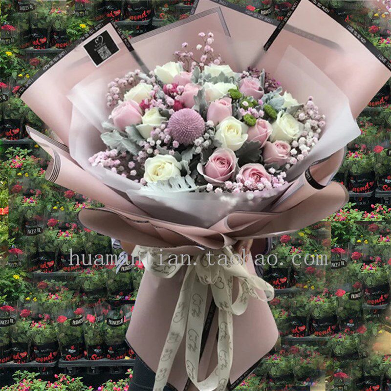 新韩式玫瑰花混搭花束礼盒澳门香港鲜花同城速递花店高端送花订花