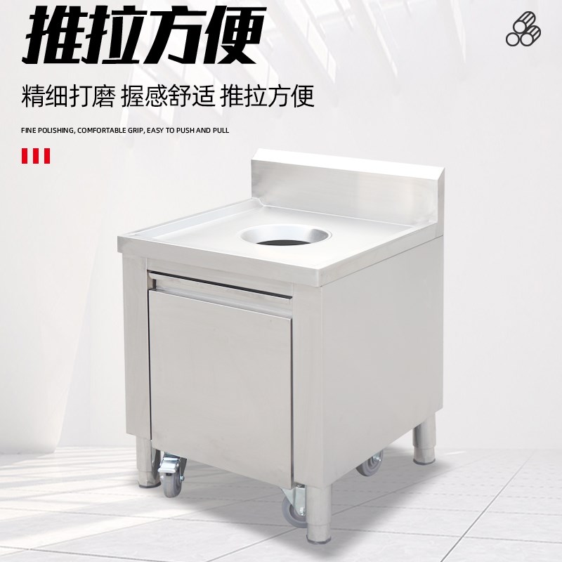 不锈钢收残台泔水台餐盘收餐车餐具饭店残食垃圾回收车商用收残车