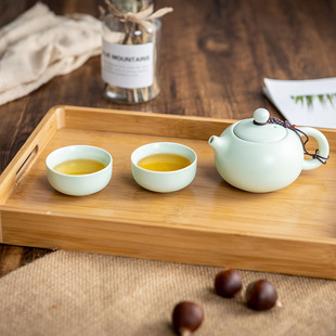 竹制茶盘日式 简约小托盘家用酒店餐厅茶具托盘水果烘焙竹托盘