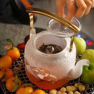 烤茶电陶炉罐罐煮茶器玻璃烧水茶壶套装 围炉煮茶家用室内一套中式