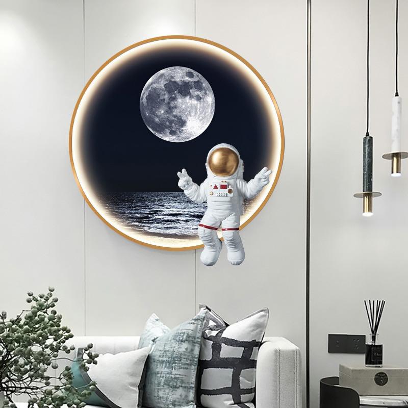 实月YX-A073球关装饰灯光画男孩儿童房物画圆形灯画餐厅客玄画厅图片