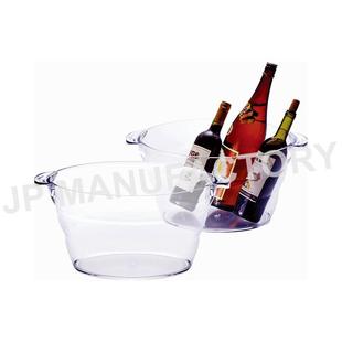 冰桶椭圆冰桶宝宝浴GFD缸拍摄道 酒12L透明塑PC宝冰料桶吧塑胶大元