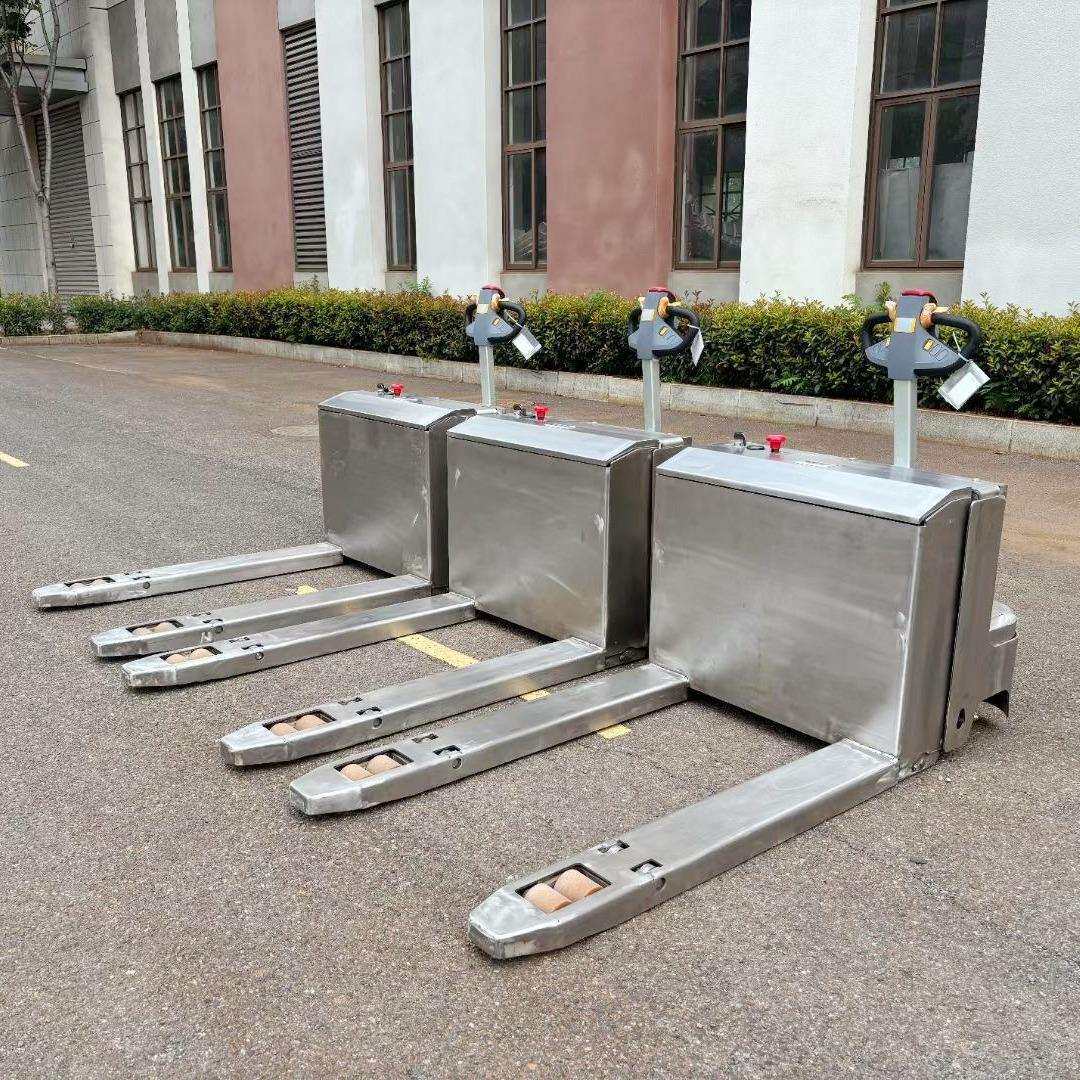 普尔夫304 不锈钢电动托盘搬运车防锈冷库冻库手动液压镀锌叉车