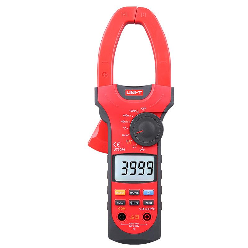 优利德UT208A多功能数字钳形万用表交直流电流表钳表1000A大电流
