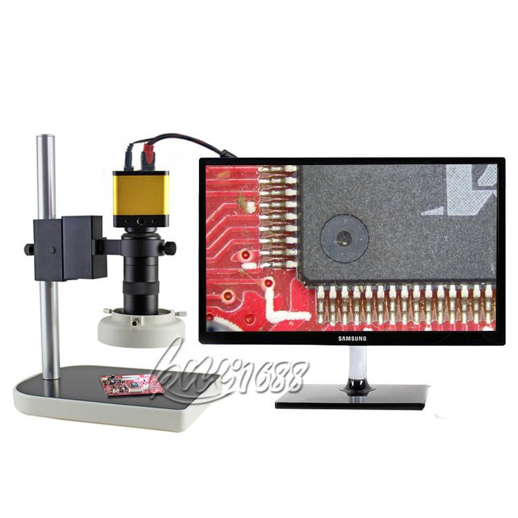 高清晰彩色HDMI工业相机电子显微镜60帧高速数码视频检修仪LED灯