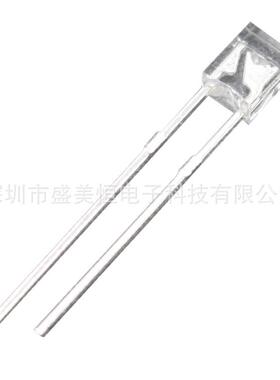 LED发光二极管 方形2X3X4mm（白发红）透明 方形 直插灯珠
