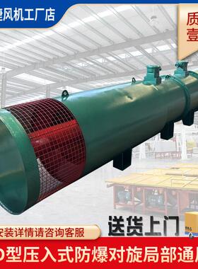 低噪音防爆局部通风机FBDNo8.0/2x45W隔爆型双电机局扇风机