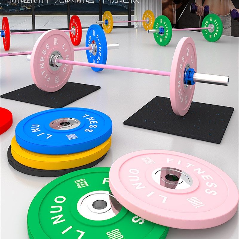 臀推杠铃套装女士臀桥健身家用1.3米深蹲举重男大孔练臀CPU杠铃片