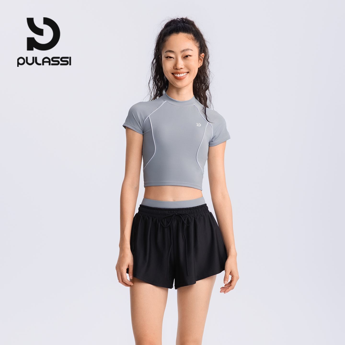 pulassi新款泡温泉分体平角泳衣