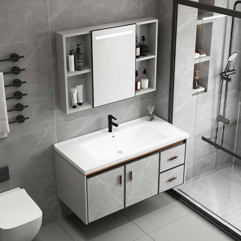 化妆室洗漱台洗手台洗面盆浴室柜一体盆小户型洗手盆洗脸盆柜组合
