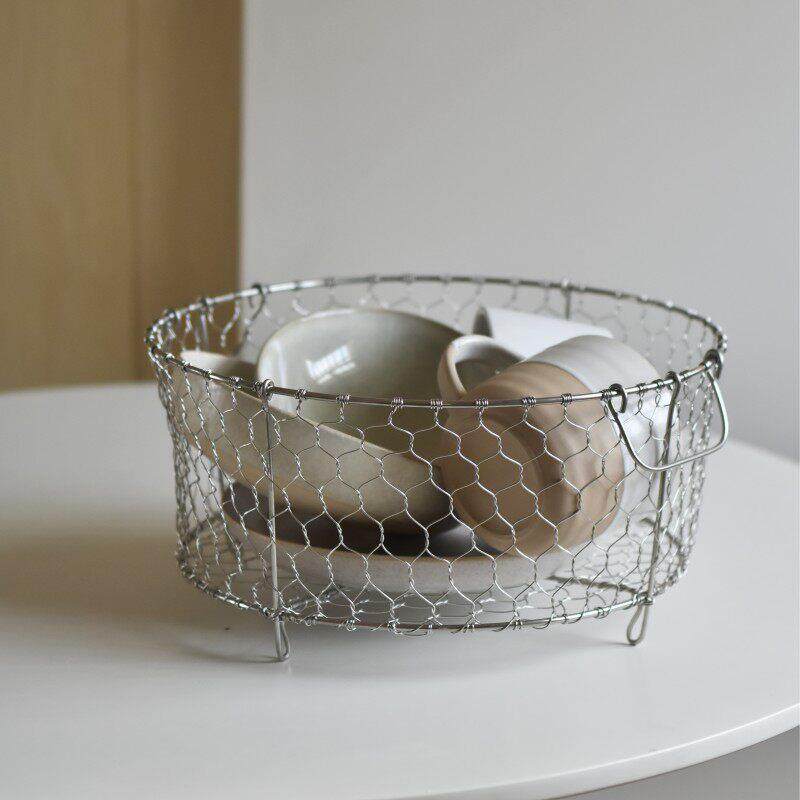 Hin新款手工制作304不锈钢厨房沥水篮碗碟收纳篮水果篮家用置物篮,餐饮具,洗菜盆/沥水篮/漏水筛,淘宝优惠券,粉丝福利购,淘宝优惠卷